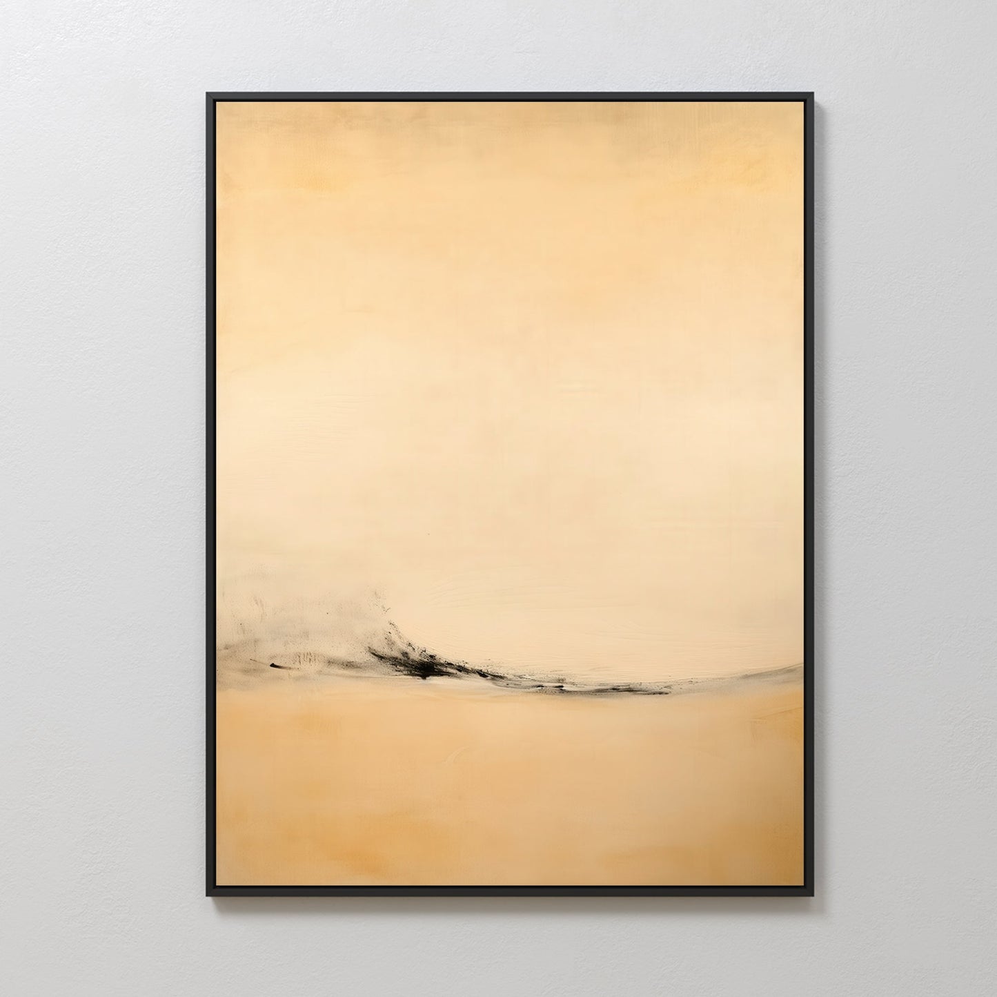 Tranquil Desert Landscape Abstract Oil Painting for Modern Home Decor