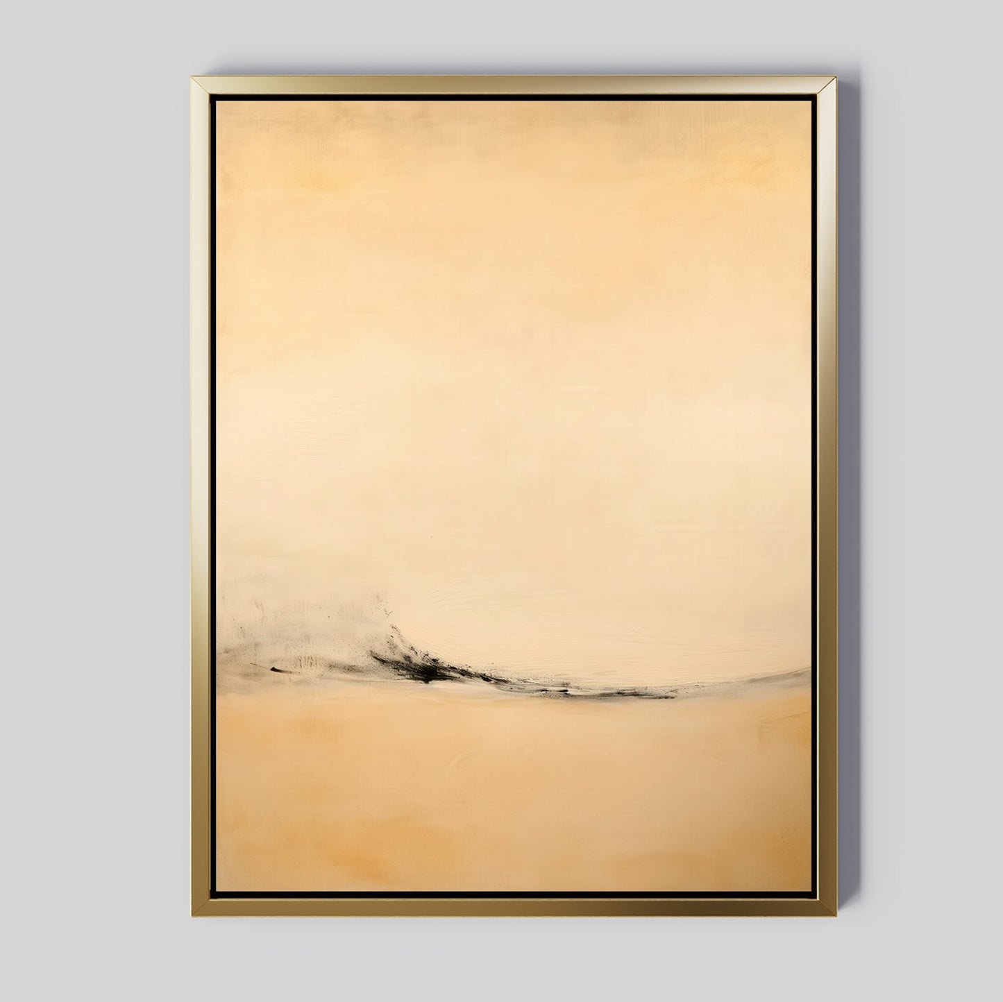 Tranquil Desert Landscape Abstract Oil Painting for Modern Home Decor