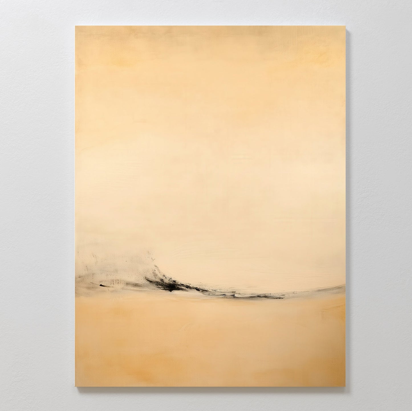 Tranquil Desert Landscape Abstract Oil Painting for Modern Home Decor