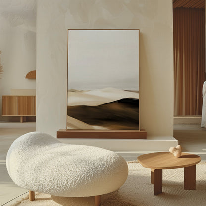 Abstract Desert Landscape Oil Painting for Modern Home Decor