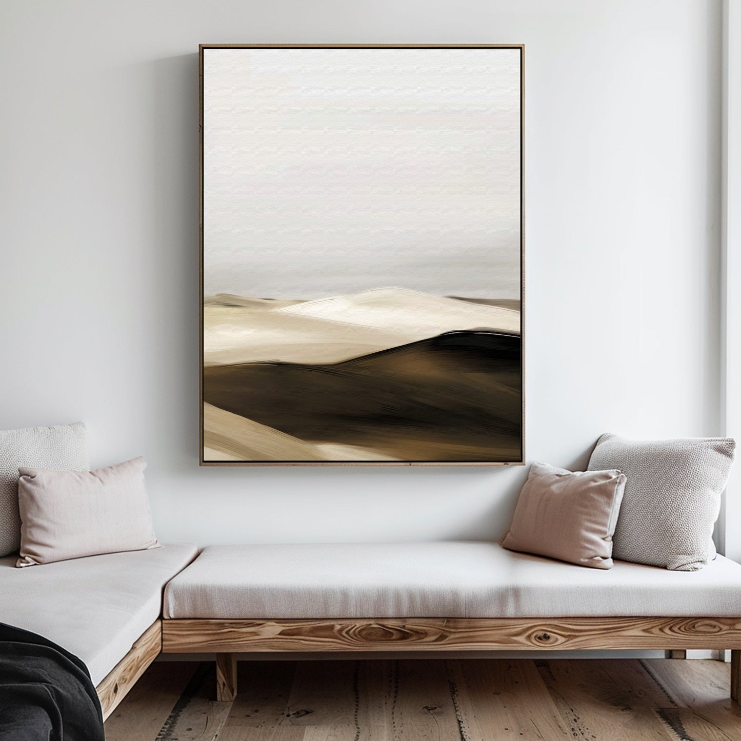 Abstract Desert Landscape Oil Painting for Modern Home Decor