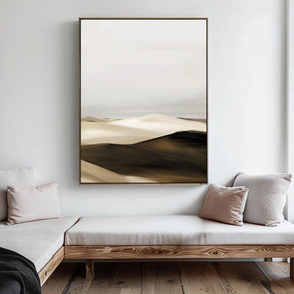 Abstract Desert Landscape Oil Painting for Modern Home Decor