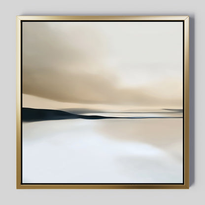 Tranquil Desert Landscape Abstract Oil Painting for Modern Home Decor