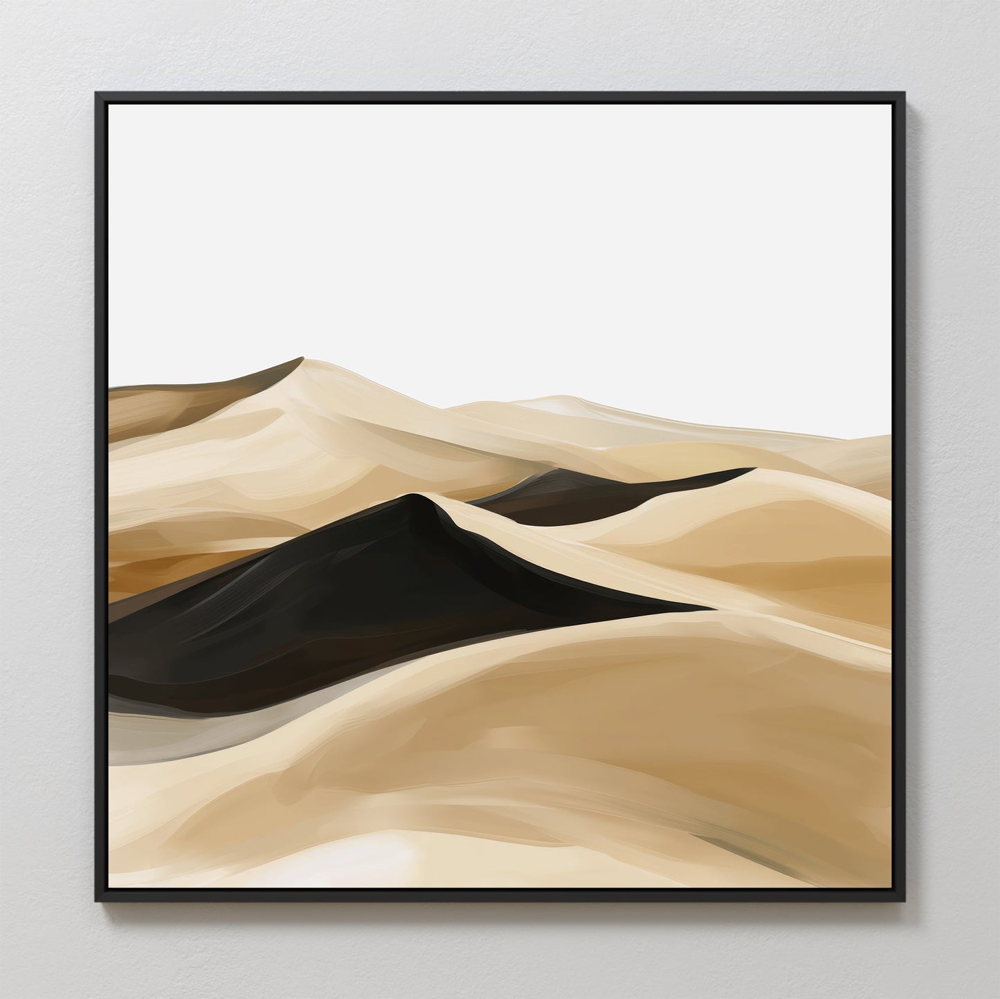 Abstract Dune Landscape Oil Painting for Modern Home Decor