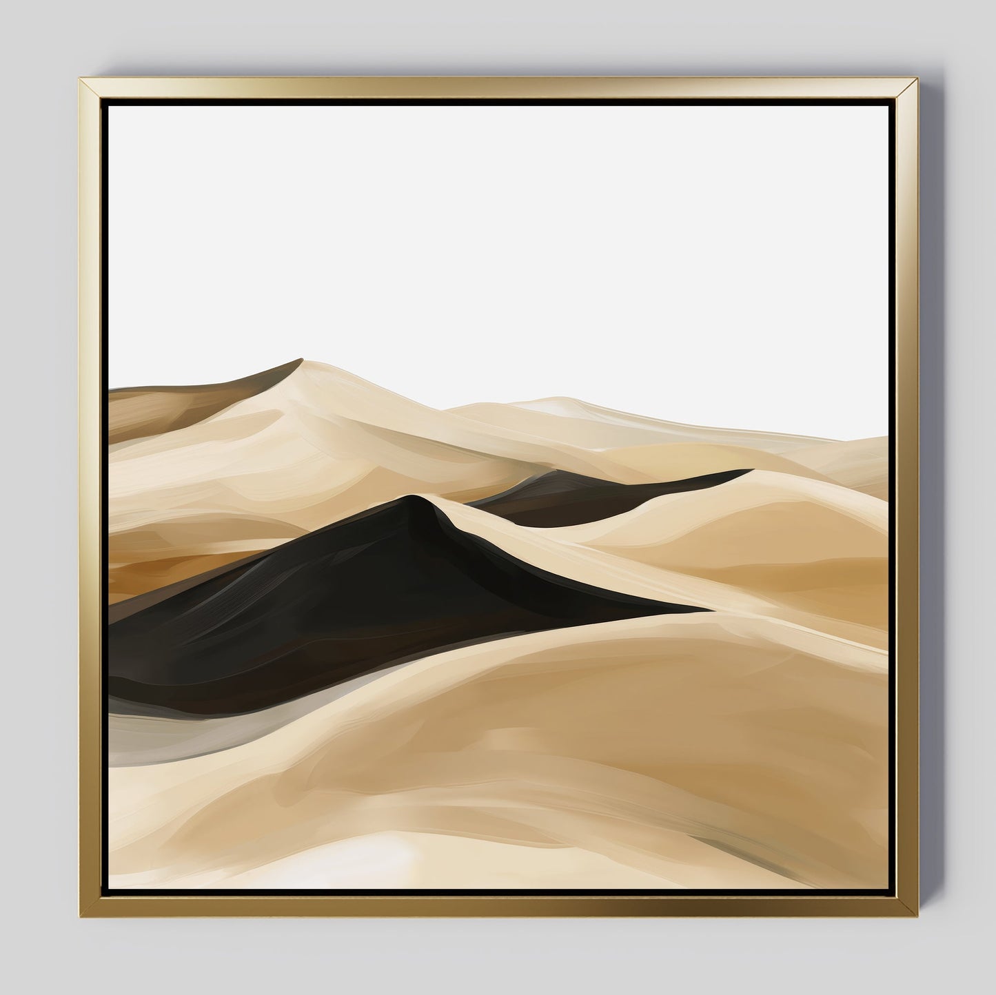 Abstract Dune Landscape Oil Painting for Modern Home Decor