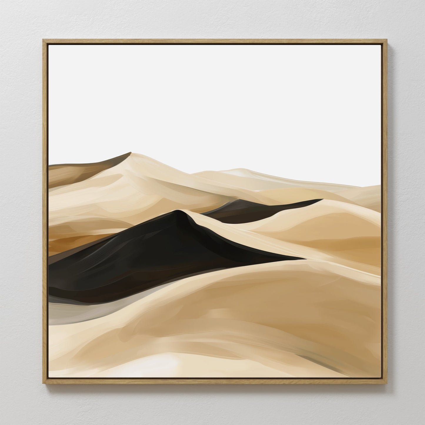 Abstract Dune Landscape Oil Painting for Modern Home Decor