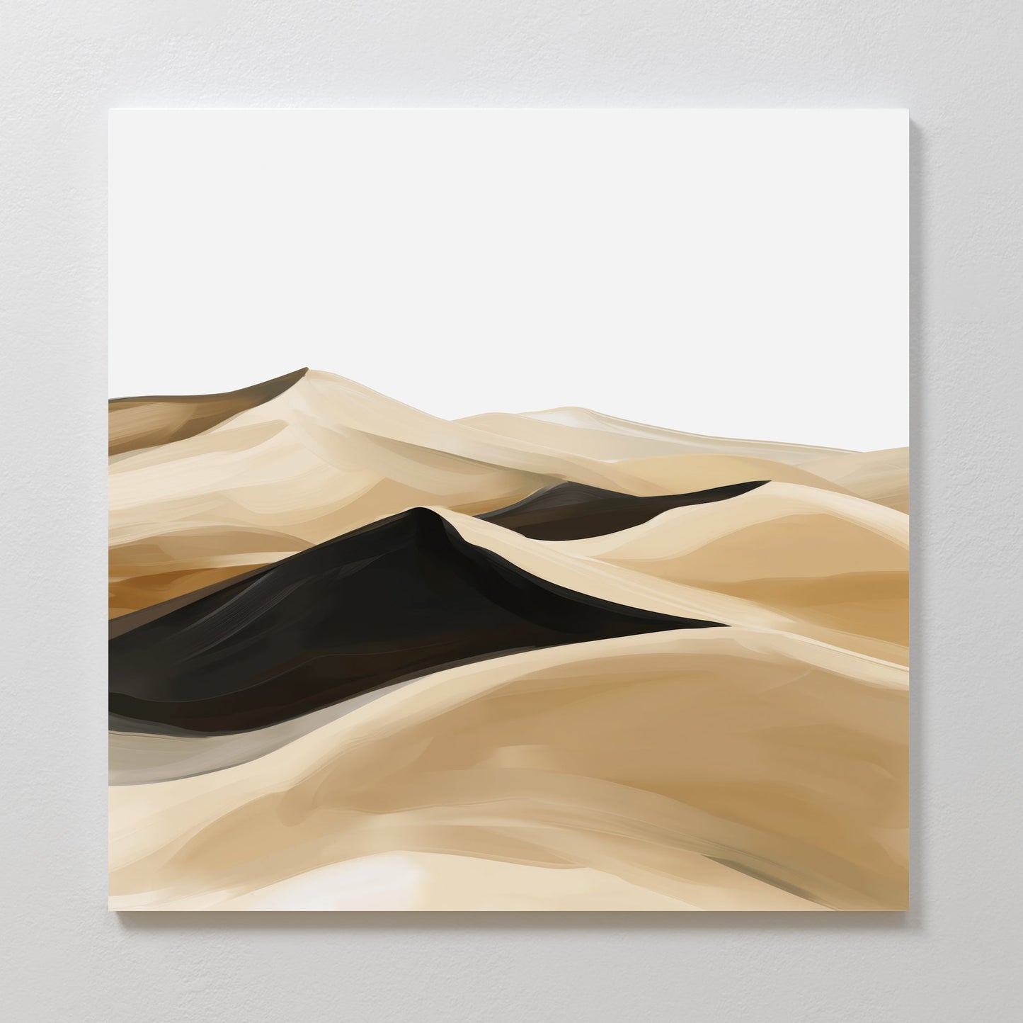 Abstract Dune Landscape Oil Painting for Modern Home Decor