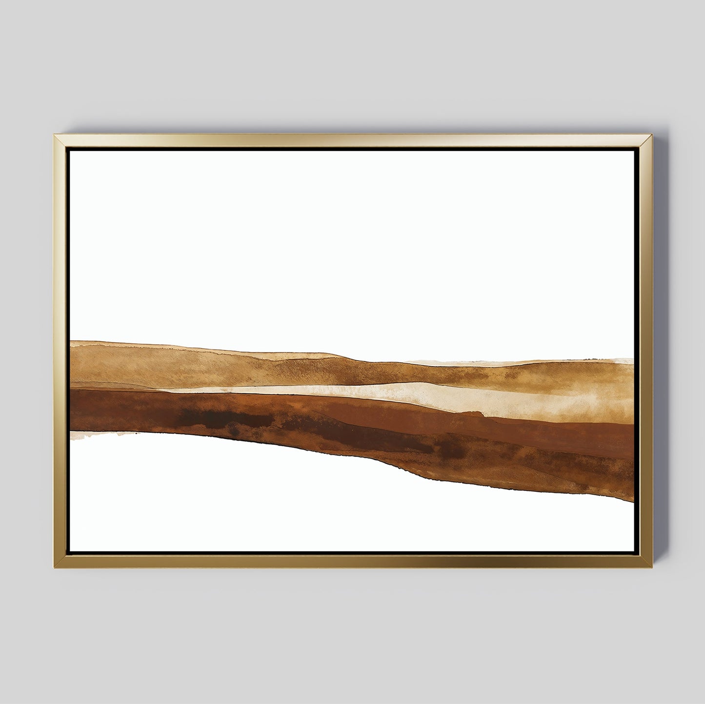 Abstract Earth Tones Canvas Painting for Modern Home Decor