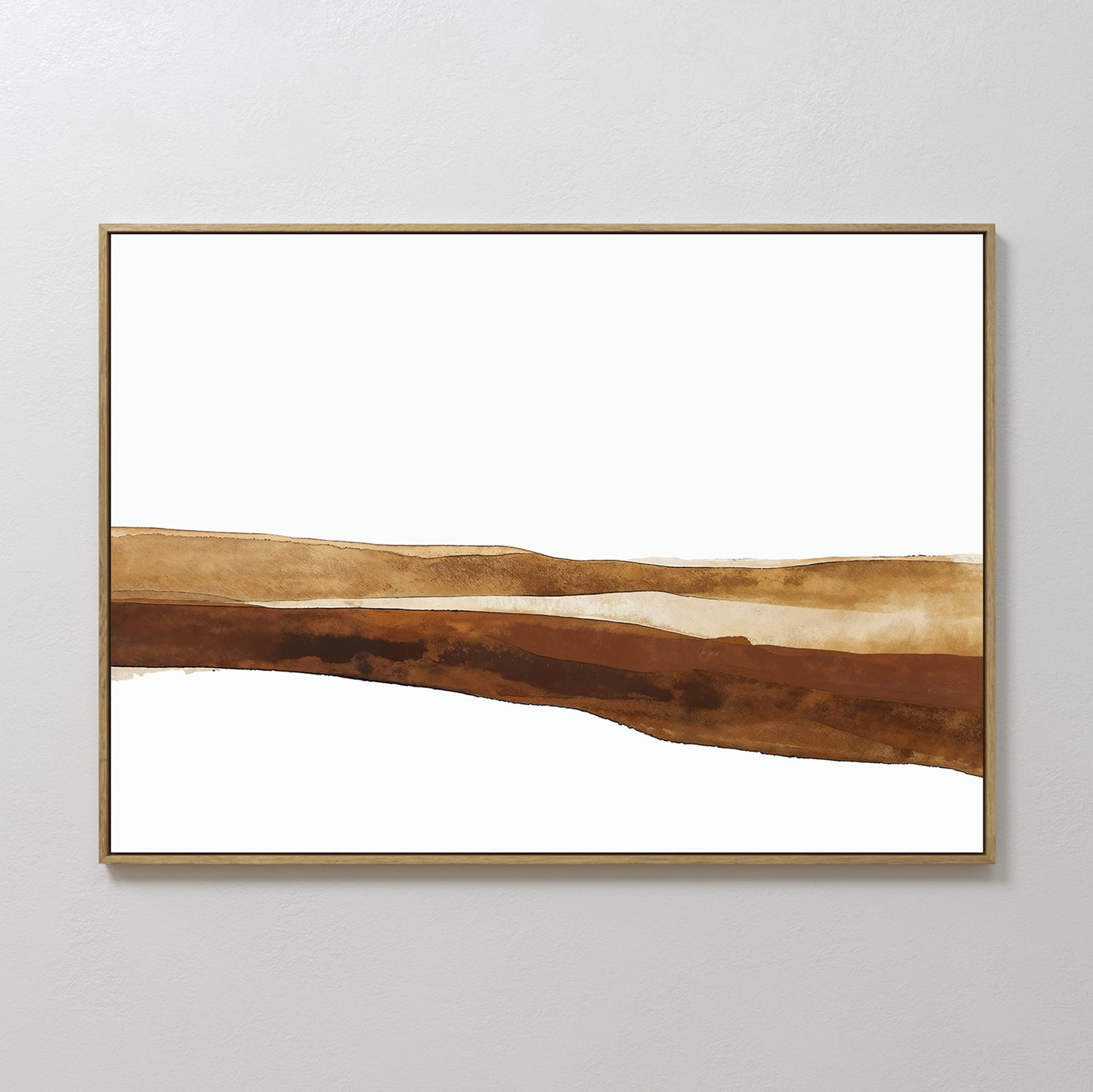 Abstract Earth Tones Canvas Painting for Modern Home Decor