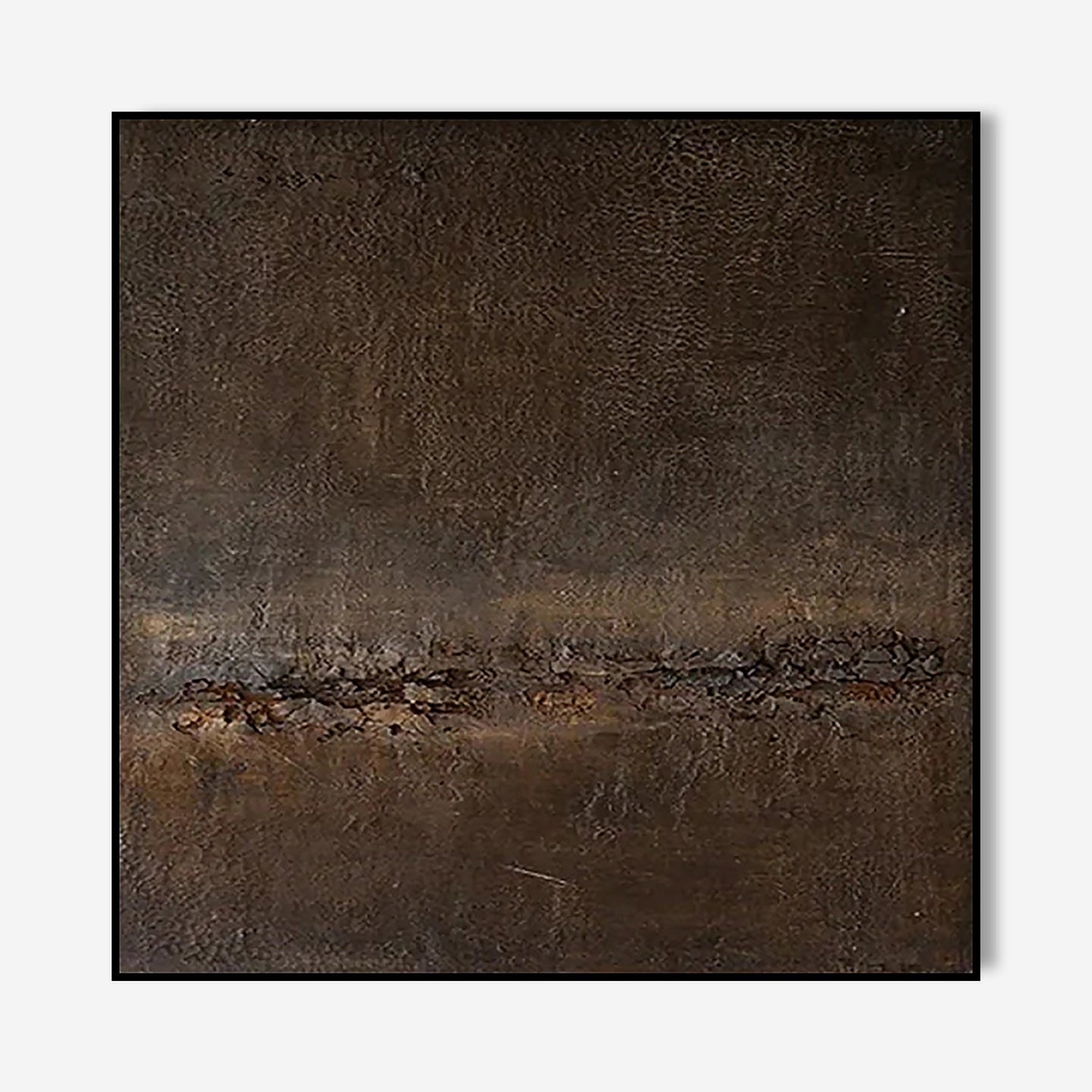 Abstract Earth Tone Oil Painting for Modern Home Decor