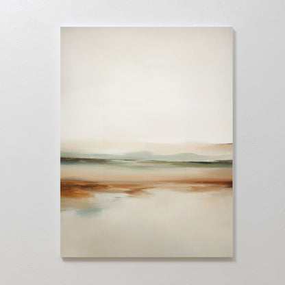 Serene Earth Tones Abstract Oil Painting for Modern Home Decor