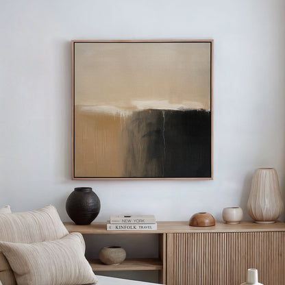 Stunning Earthy Abstract Oil Painting for Modern Home Decor