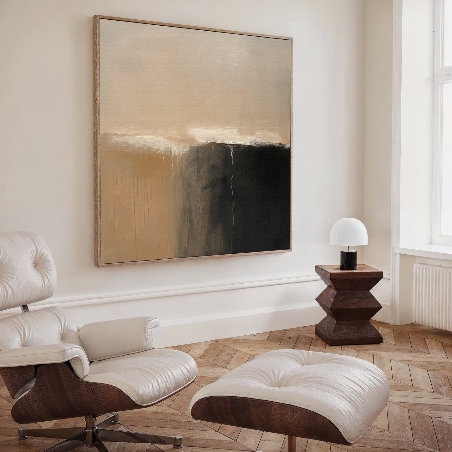 Stunning Earthy Abstract Oil Painting for Modern Home Decor