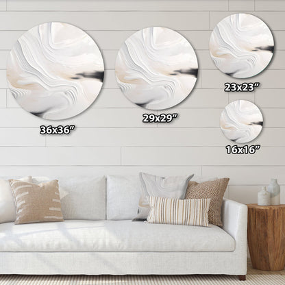 Elegant White and Gold Abstract Oil Painting for Modern Decor