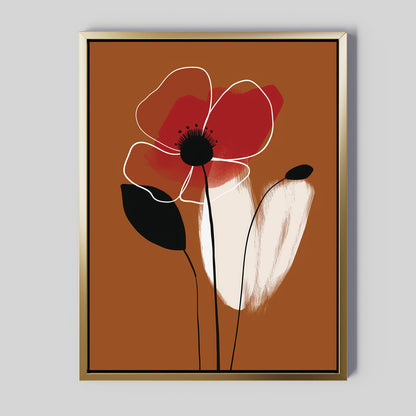 Vibrant Abstract Floral Oil Painting Wall Art for Modern Decor