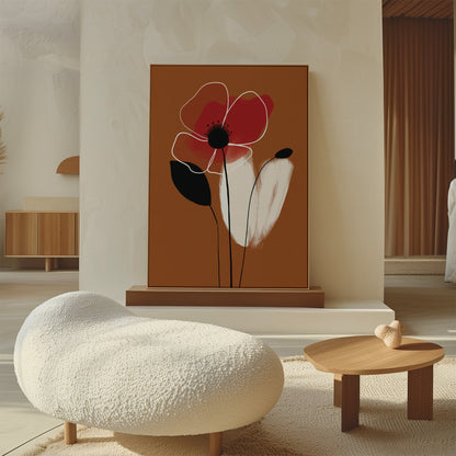 Vibrant Abstract Floral Oil Painting Wall Art for Modern Decor