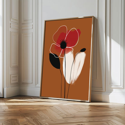 Vibrant Abstract Floral Oil Painting Wall Art for Modern Decor