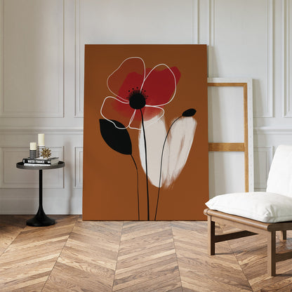 Vibrant Abstract Floral Oil Painting Wall Art for Modern Decor
