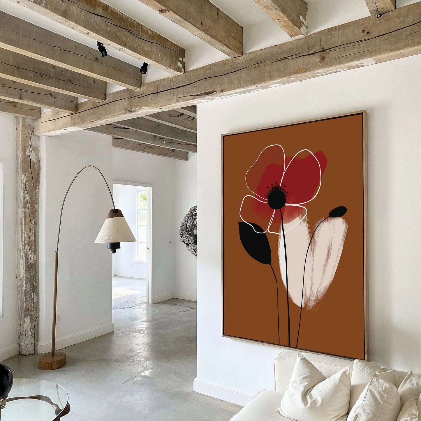 Vibrant Abstract Floral Oil Painting Wall Art for Modern Decor