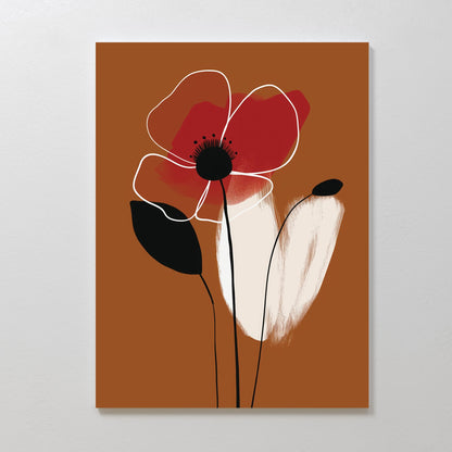 Vibrant Abstract Floral Oil Painting Wall Art for Modern Decor