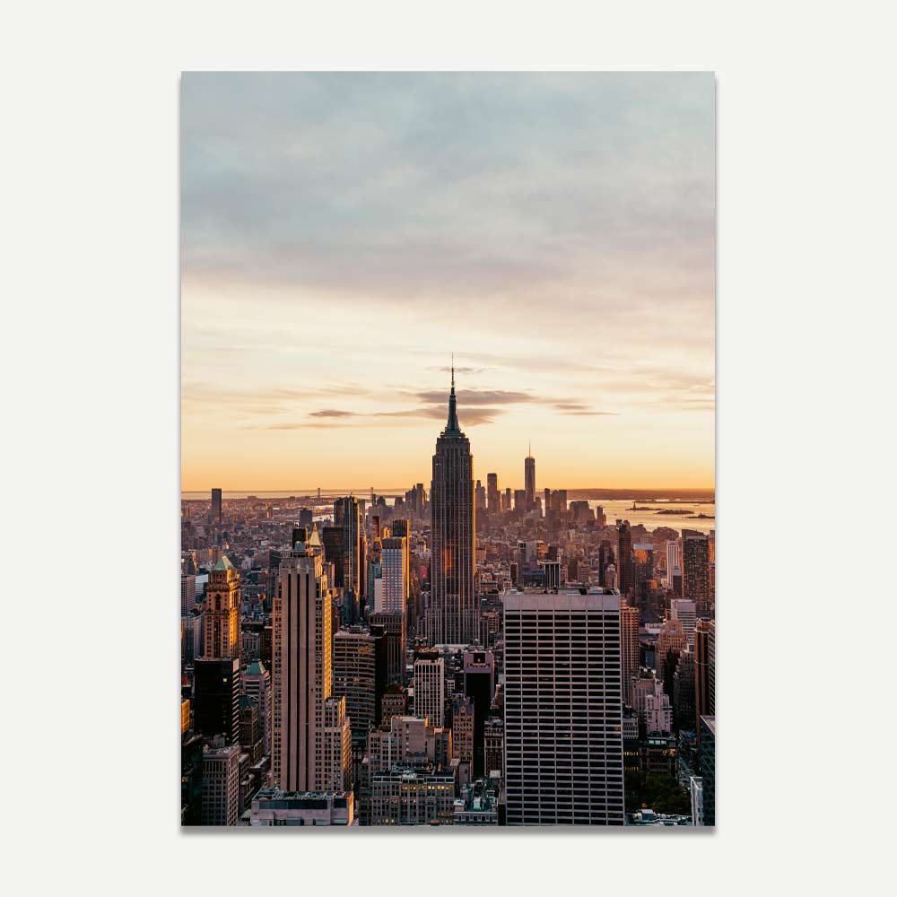 Upper West Side and Empire State Building Oil Painting Set for Modern Decor