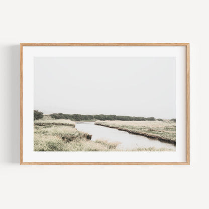 Serene English Countryside Oil Painting with Lush Green Landscapes and Calm Waters