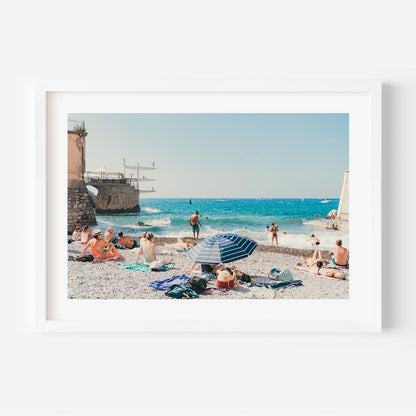 Vibrant Coastal Bliss: Summer Day at the Beach Oil Painting