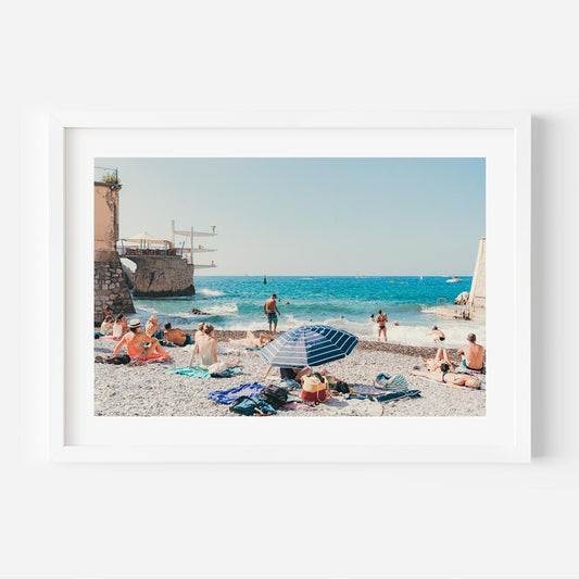 Vibrant Coastal Bliss: Summer Day at the Beach Oil Painting