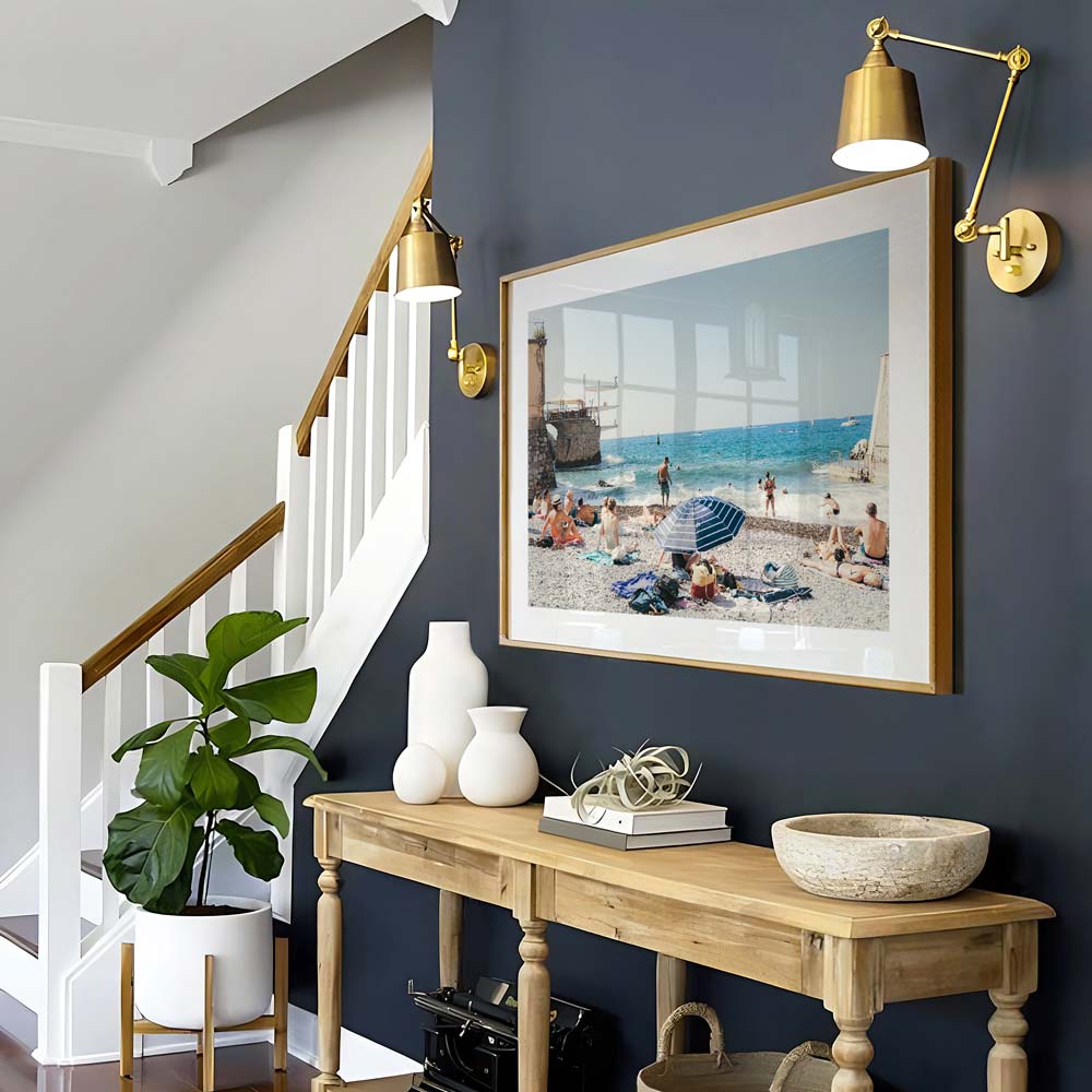 Vibrant Coastal Bliss: Summer Day at the Beach Oil Painting