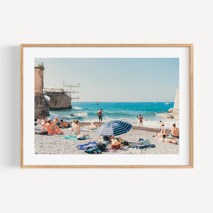 Vibrant Coastal Bliss: Summer Day at the Beach Oil Painting