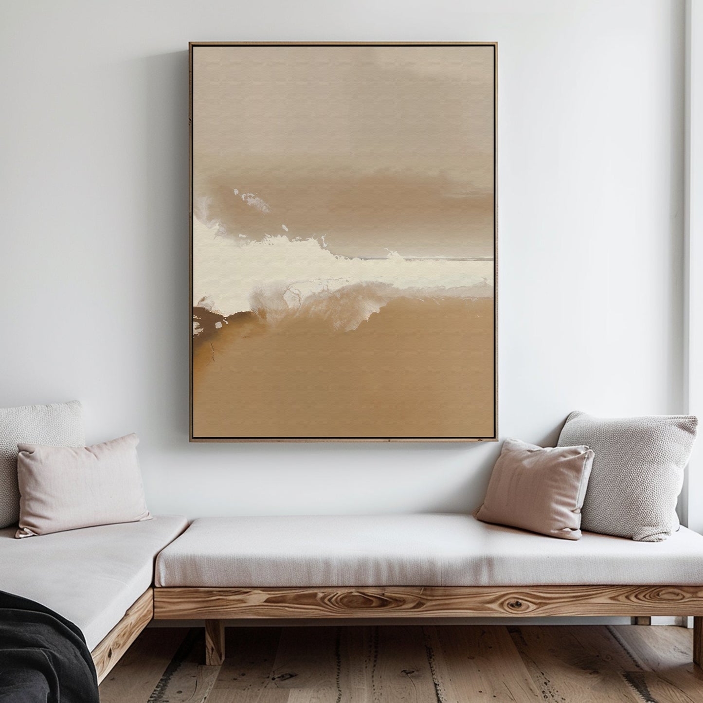 Serene Abstract Oil Painting for Modern Home Decor