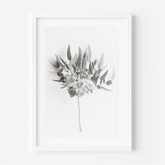 Serene Eucalyptus Oil Painting - Elegant Botanical Art for Modern Decor