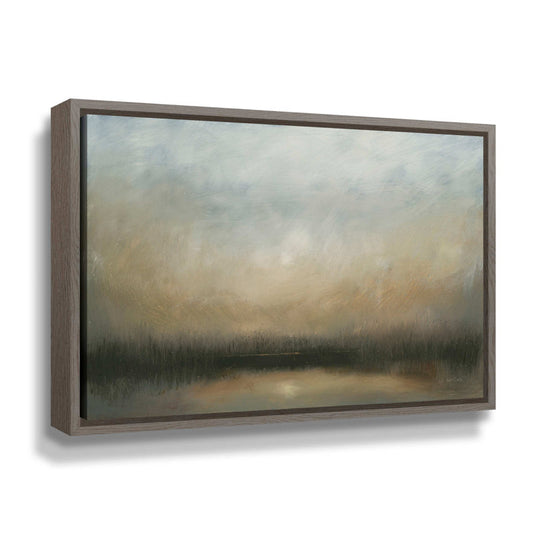 Warm Brown Sunset Landscape Oil Painting - Modern Abstract Art for Home Décor