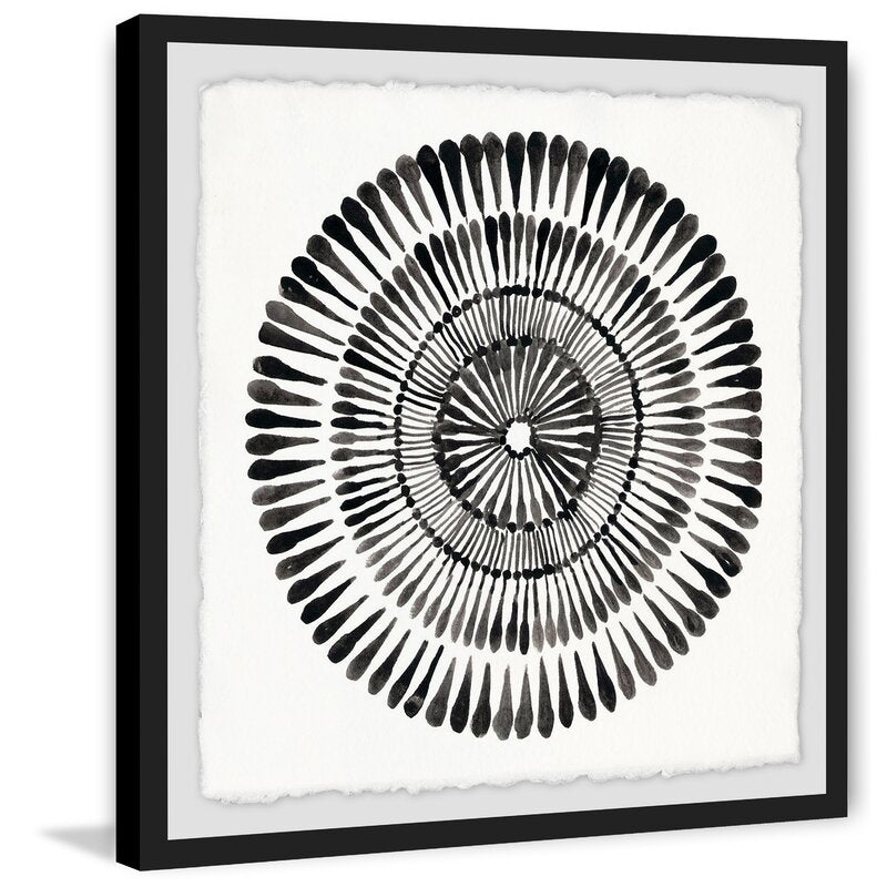 Elegant Black and White Floral Abstract Oil Painting for Modern Home Decor