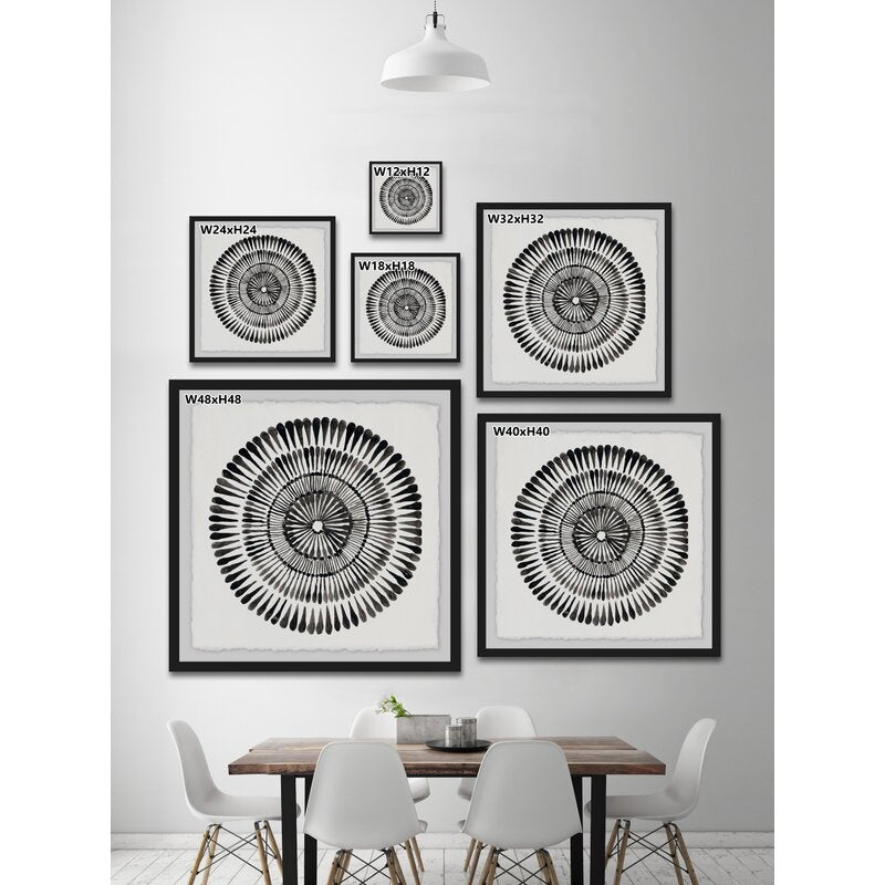 Elegant Black and White Floral Abstract Oil Painting for Modern Home Decor