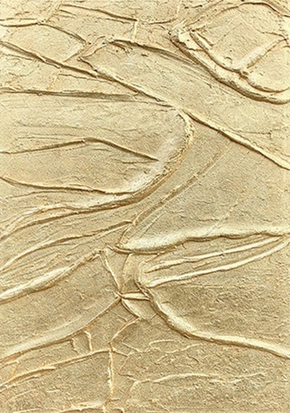 Abstract Golden Textured Oil Painting for Elegant Home Décor