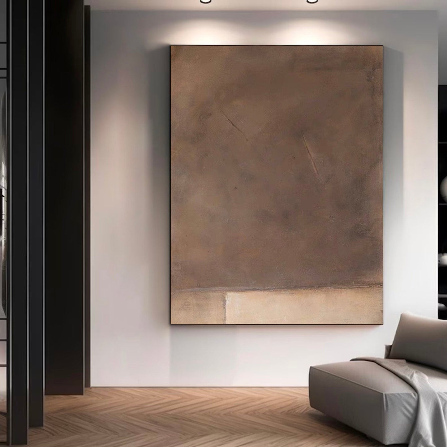 Elegant Minimalist Abstract Oil Painting for Contemporary Home Decor