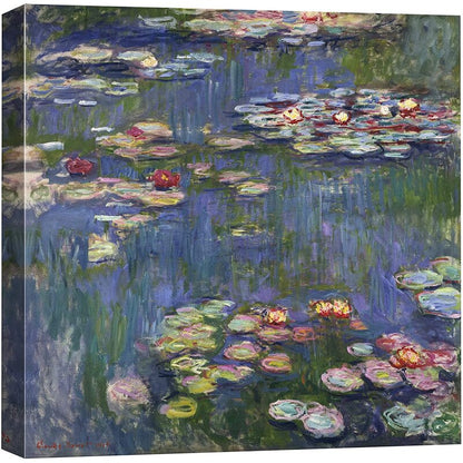 Claude Monet Water Lilies Oil Painting - Impressionist Floral Artwork for Home Decor