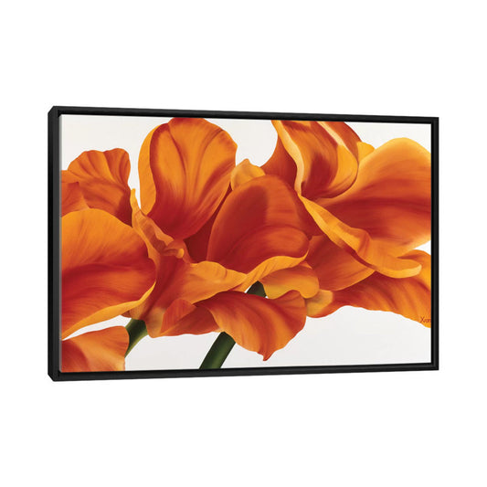 Vibrant Orange Flower Oil Painting