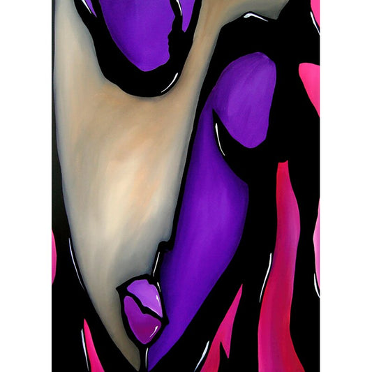Abstract Colorful Face Art Canvas for Modern Home Decor