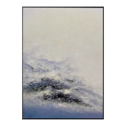 Ethereal Ocean Waves - Serene Abstract Oil Painting for Tranquil Home Décor