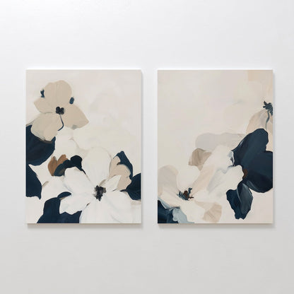 Elegant Floral Oil Painting Duo for Chic Home Décor