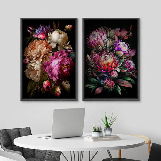Colorful Floral Bouquet Oil Painting Canvas Art for Elegant Home Decor