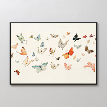 Colorful Fluttering Butterflies Abstract Canvas Art for Home Decor