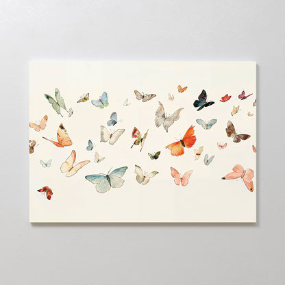 Colorful Fluttering Butterflies Abstract Canvas Art for Home Decor