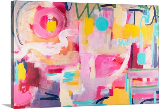 Vibrant Abstract Tennis Court Art