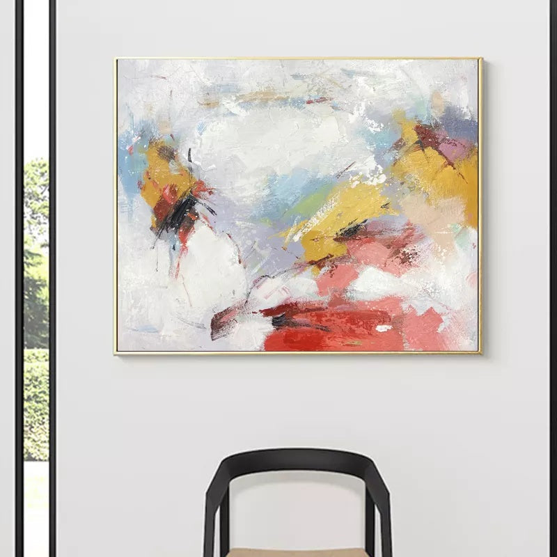 Vibrant Abstract Oil Painting for Modern Home Décor