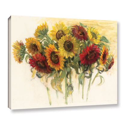 Vibrant Sunflower Bouquet Oil Painting on Canvas for Bright Home Decor