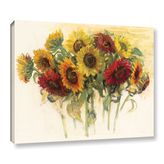 Vibrant Sunflower Bouquet Oil Painting on Canvas for Bright Home Decor