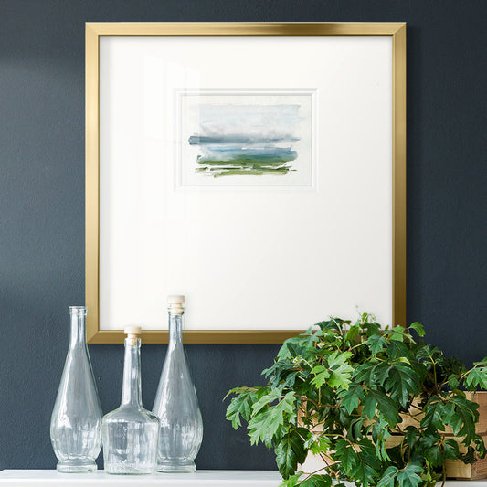 Coastline Splash Abstract Oil Painting in Serene Colors